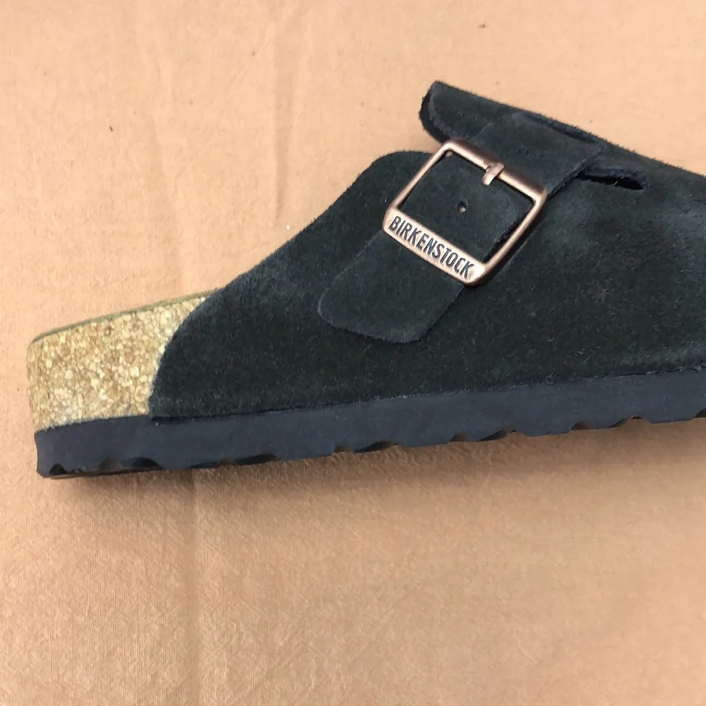 🔥 NWT Women's Mocha Suede Birkenstock Boston Shoes - Narrow Fit - Picture 5 of 5